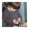 Meet Kevin Baby Knitted Sweater, Cloudburst Grey - Sweaters - 2