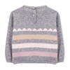 Charlotte Baby Sweater, Grey Stripes - Sweaters - 3