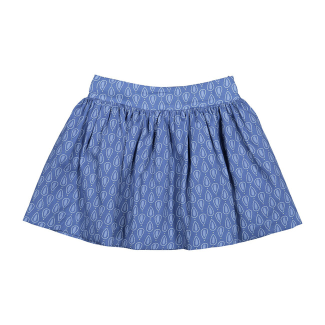 Ruffle Skirt, Blue Pattern - Skirts - 1