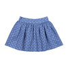 Ruffle Skirt, Blue Pattern - Skirts - 3
