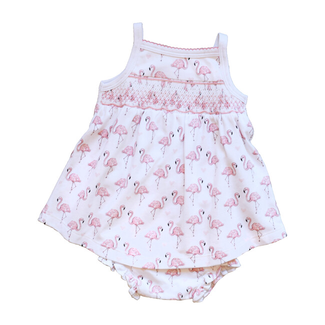 flamingo smocked dress