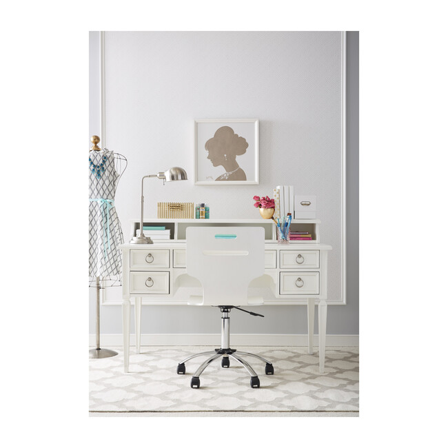 Clementine Court Desk Chair, Frosting White
