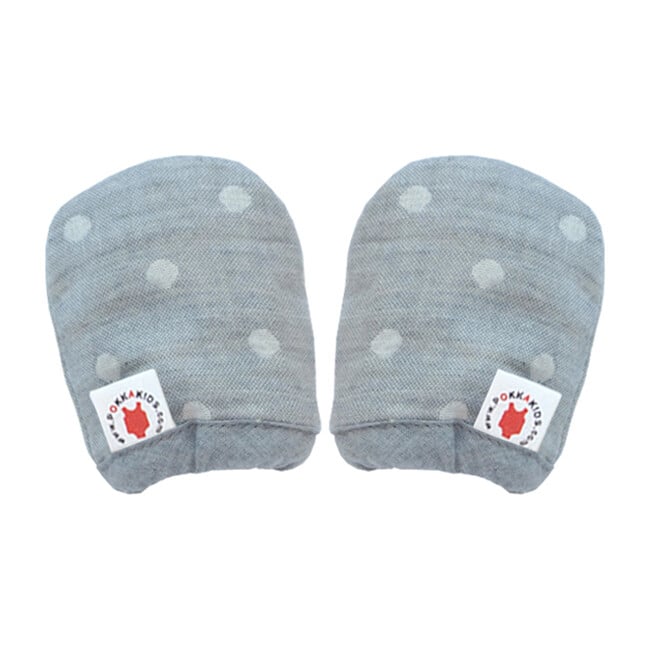100% GOTS-Certified Organic Cotton Mittens, Charcoal - Gloves - 1