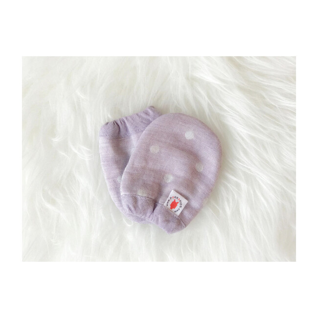 100% GOTS-Certified Organic Cotton Mittens, Grape