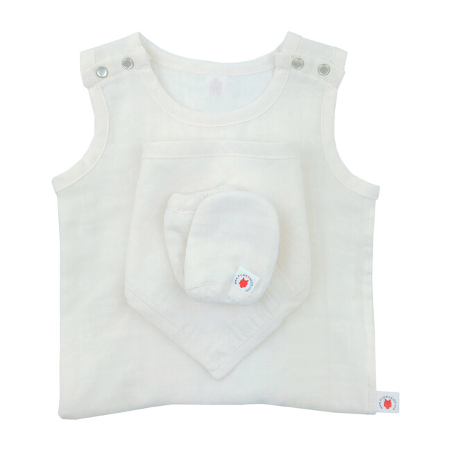 100% GOTS-Certified Organic Cotton Newborn Gift Set, Pearl - Swaddles - 1