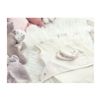 100% GOTS-Certified Organic Cotton Newborn Gift Set, Pearl - Swaddles - 2