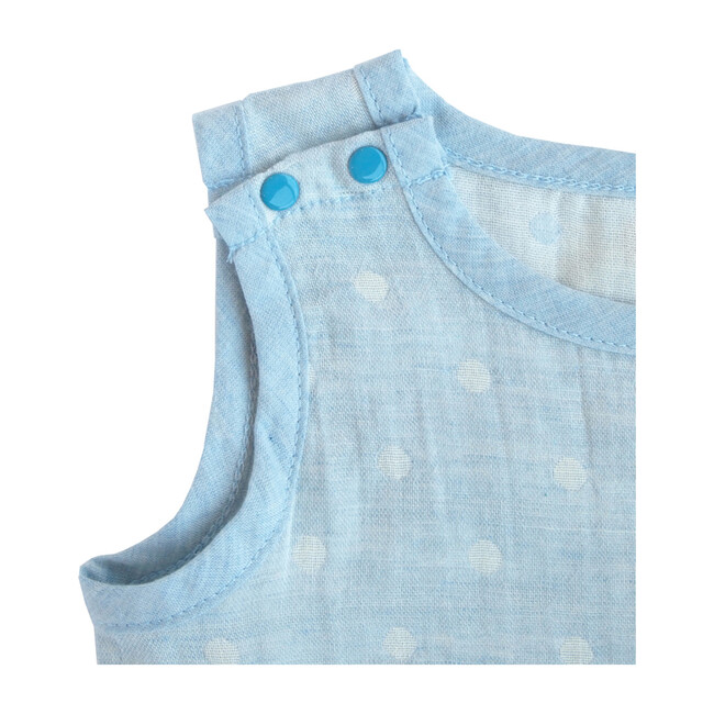 100% GOTS-Certified Organic Cotton Sleeveless Bodysuit, Turquoise
