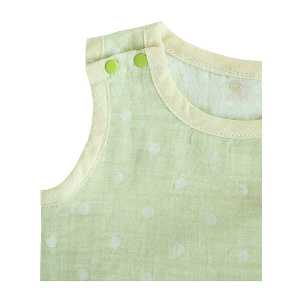 100% GOTS-Certified Organic Cotton Sleeveless Bodysuit, Lime