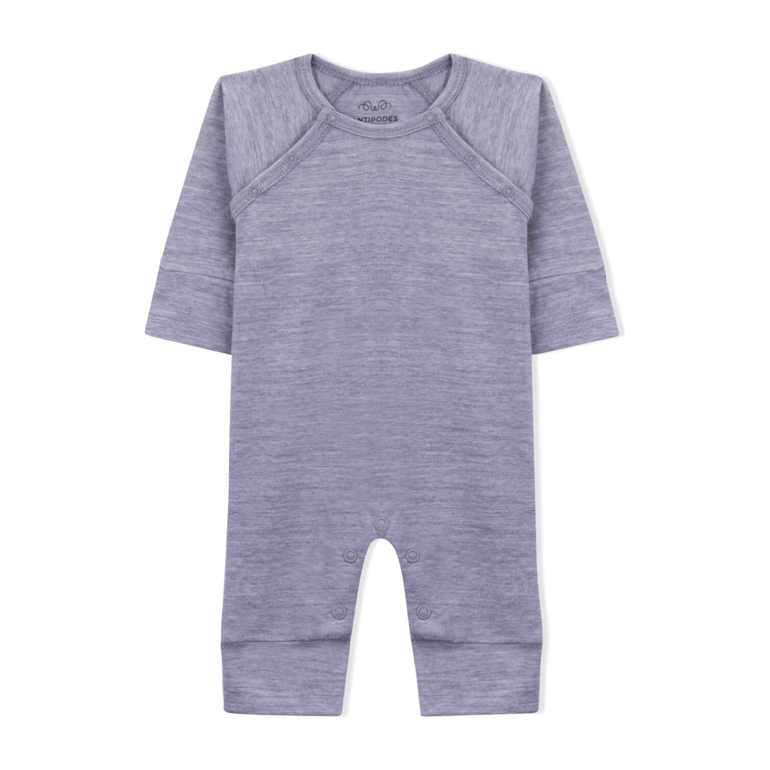 Babygrow, Grey Merino Wool Baby Girl Clothing Rompers