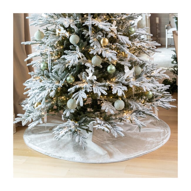 Velvet Tree Skirt, Silver