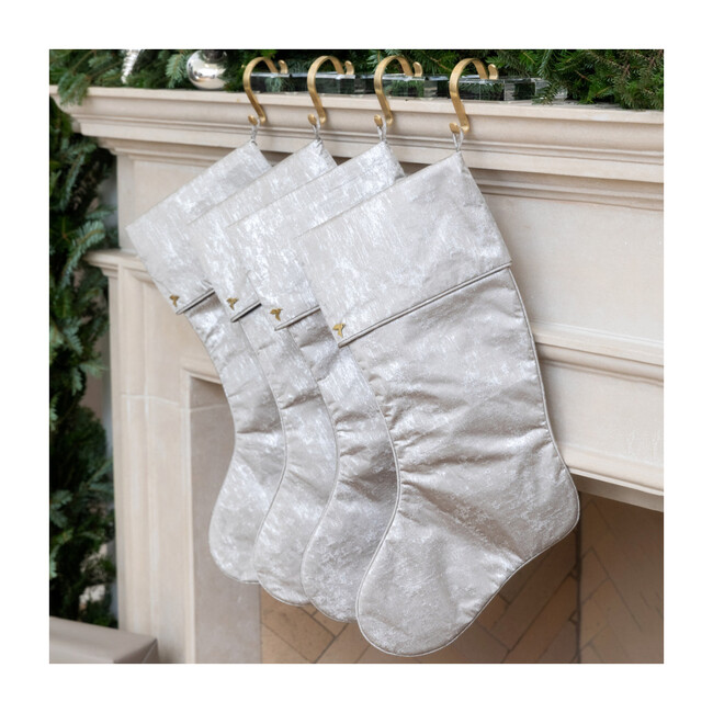 Silver Grain Cuffed Stocking