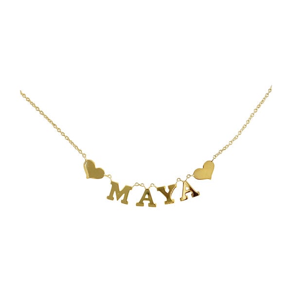 Name Necklace with Hearts
