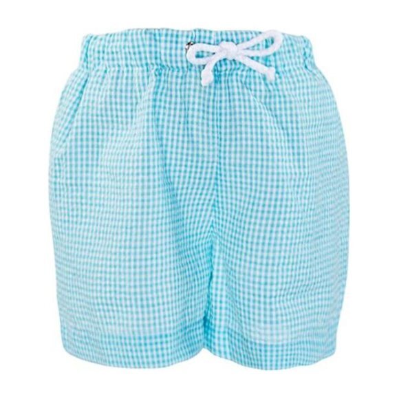 Swimsuit, Aqua Seersucker - Kids Boy Clothing Swim - Maisonette