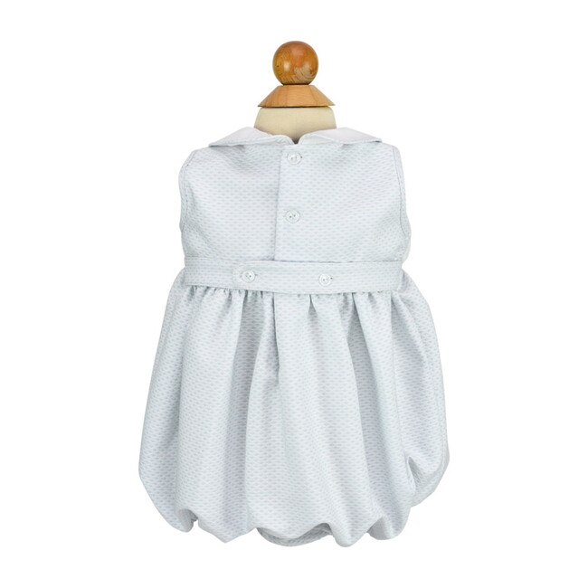 Smocked Seahorse Bubble, Blue - Onesies - 3