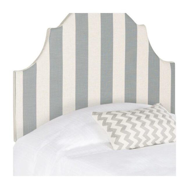 Hallmar Striped Headboard, Grey/White - Beds - 1