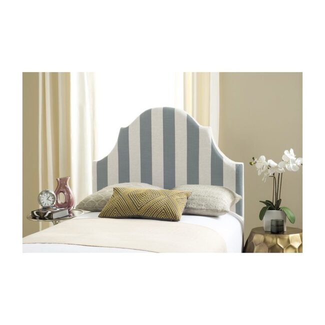 Hallmar Striped Headboard, Grey/White - Beds - 2