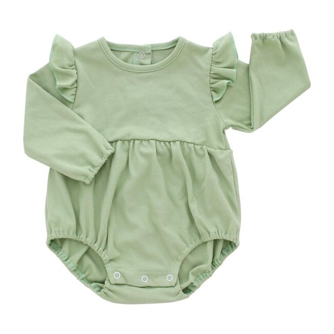 sage baby romper
