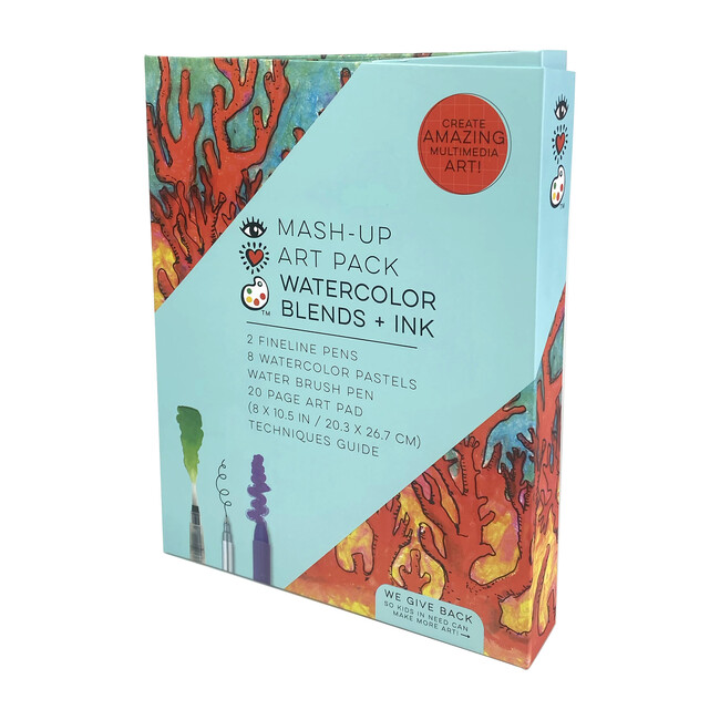 Mash Up Art Pack, Watercolor Blends + Ink