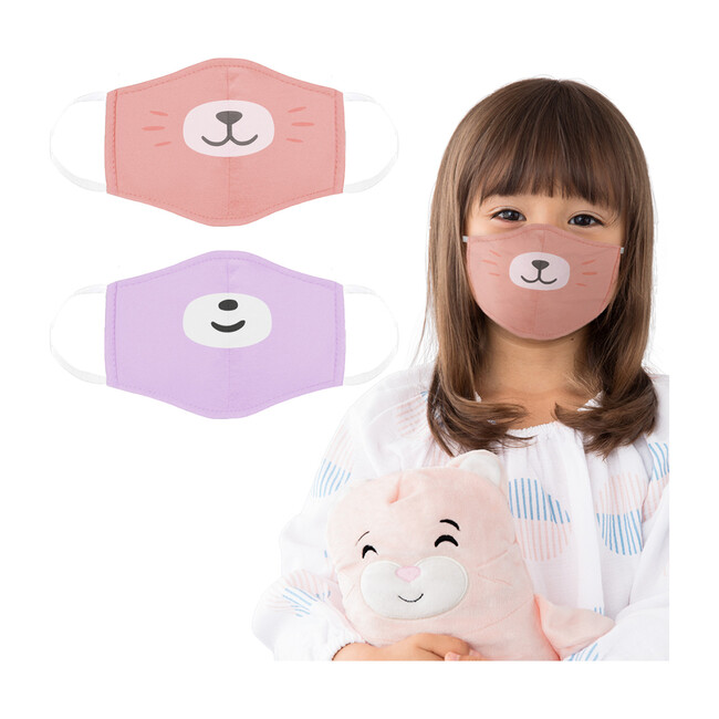 Kali the Kitty and Bori the Bear Face Masks 2 Pack