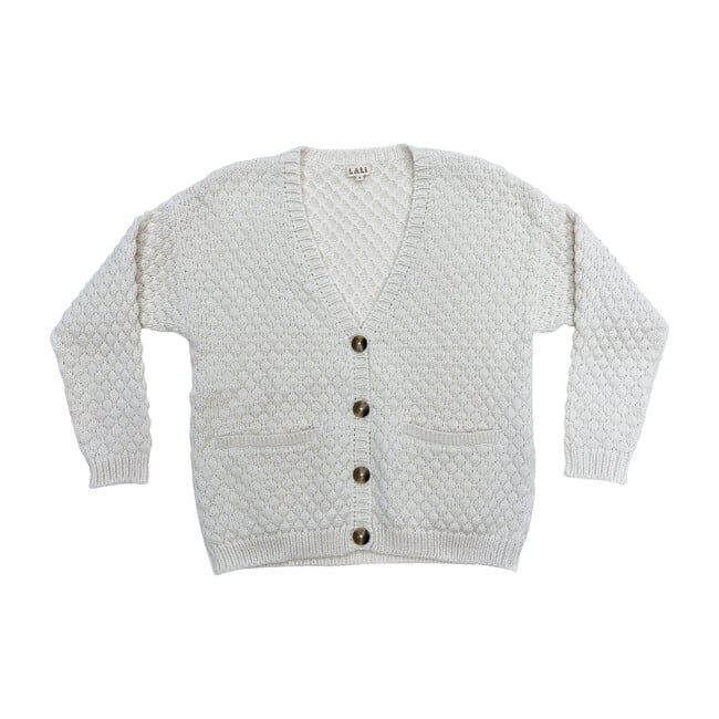 Women's Cream Alpaca Wool Cardigan