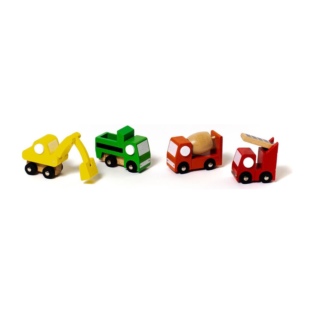 Mini Mover Construction Trucks, Set of 4 - Play Kids Vehicles & Trains ...