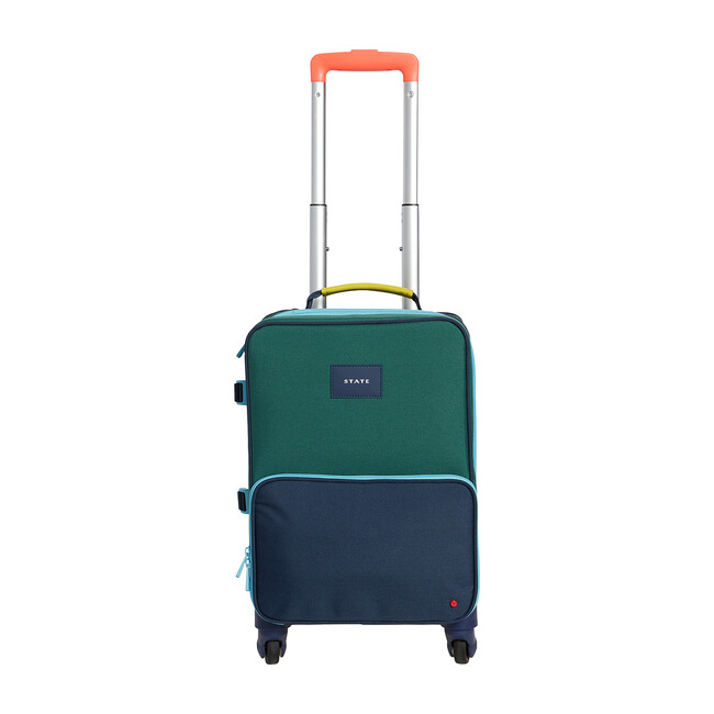 Mini Logan Suitcase, Green and Navy