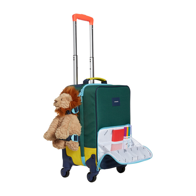 Mini Logan Suitcase, Green and Navy