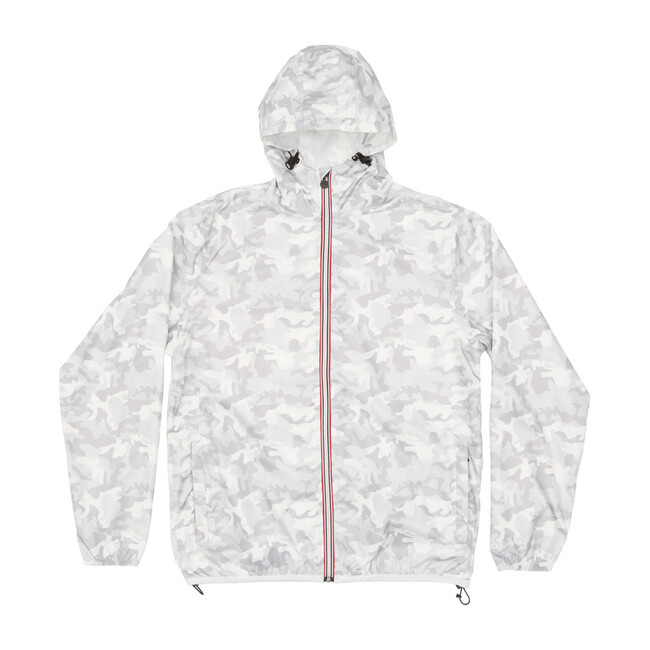 Sam Print Packable Rain Jacket, White Camo - Raincoats - 1