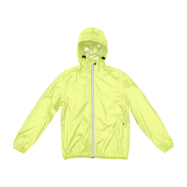 Sam Packable Rain Jacket, Yellow Fluo - Raincoats - 1