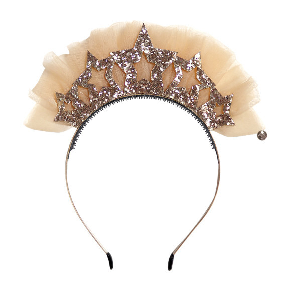 Princess Tiara, Champagne - Hair Accessories - 1