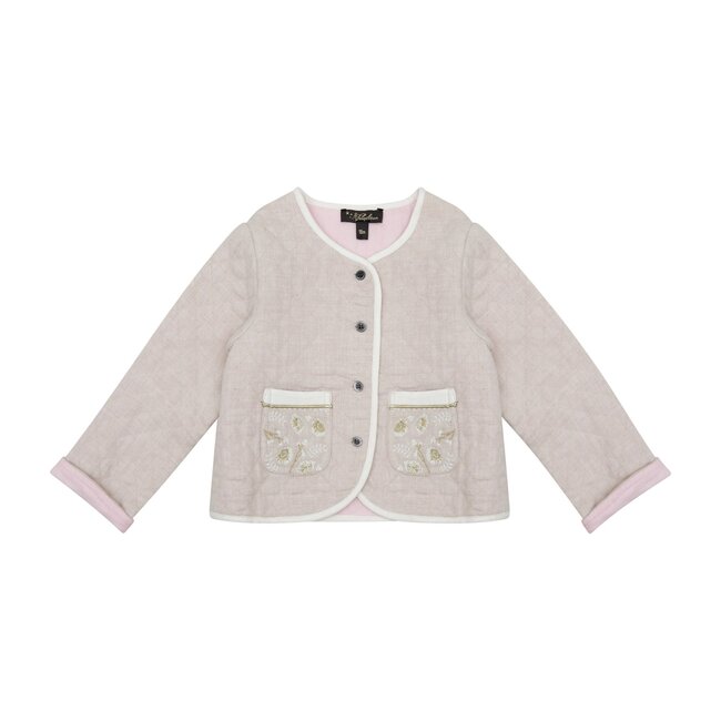Annabell Quilted Jacket, Natural Flannel