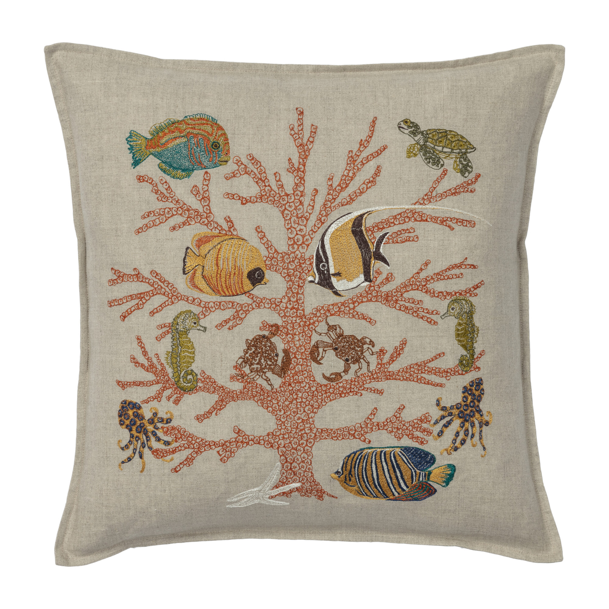 Coral Reef Pillow, Multi Home Decor Decorative Pillows & Throws