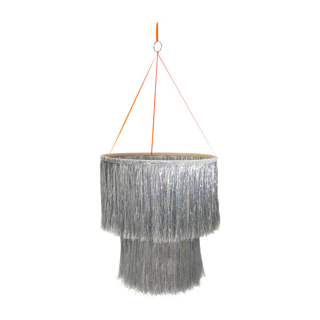 Tinsel Chandelier, Silver - Accents - 1