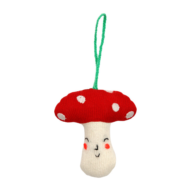 Knitted Toadstool Ornament