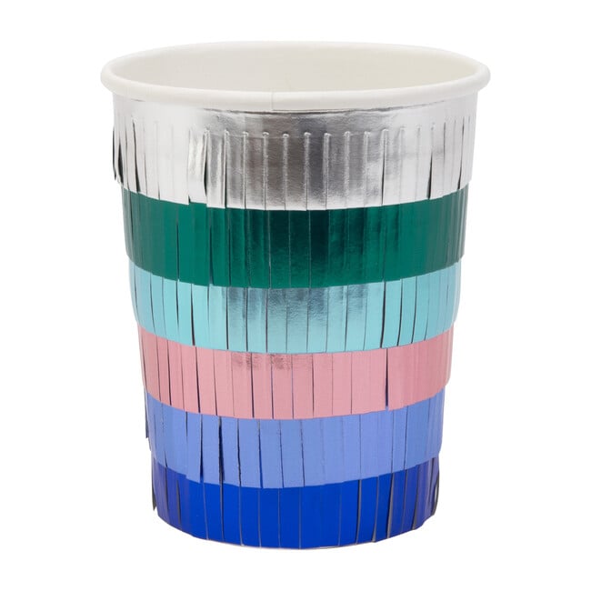 Metallic Fringe Party Cups