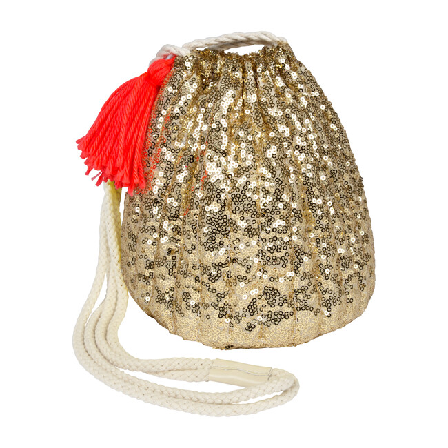 gold sparkly purse