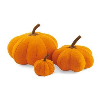 Set of 3 Decorative Pumpkins, Orange