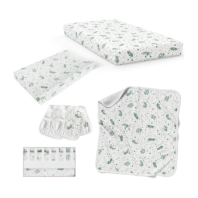 5 Piece Nursery Bedding Set, Botanical - Sheets - 1