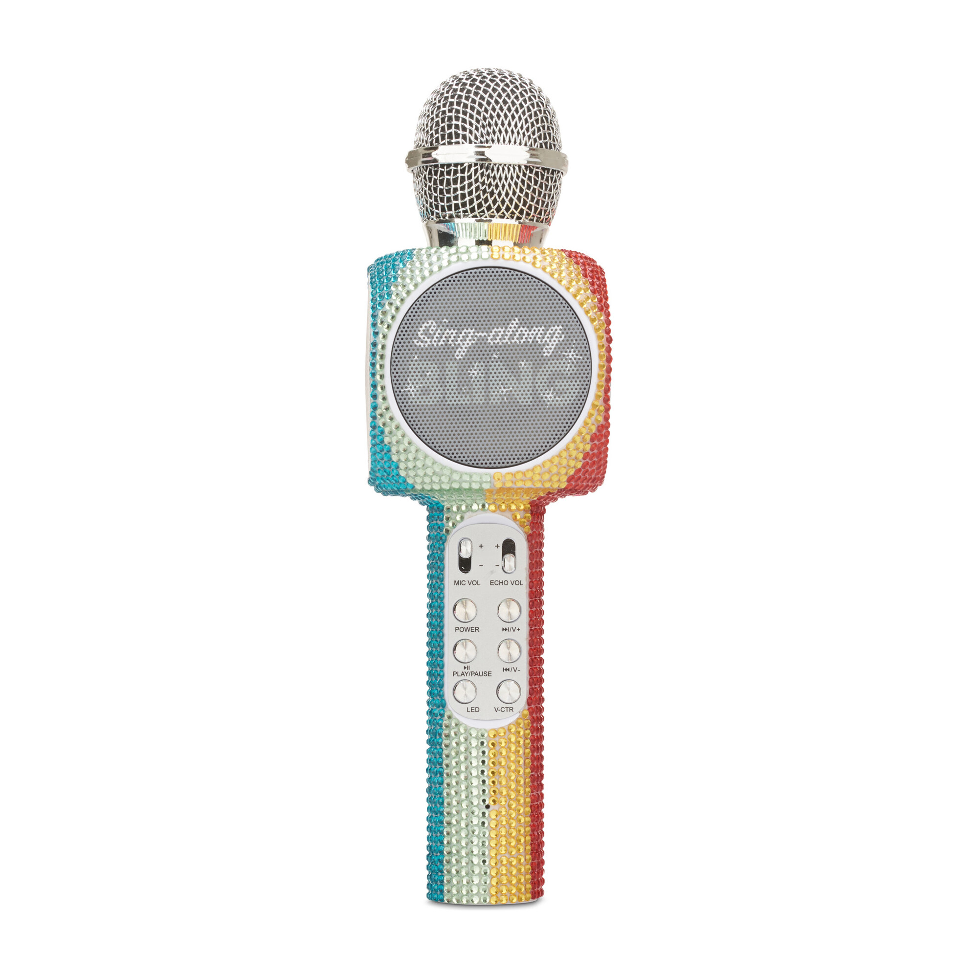 Singalong Bling Bluetooth Karaoke Microphone, Rainbow Bling Play