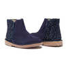 Sparkle and Suede Zipper Chelsea Boot, Navy - Boots - 2