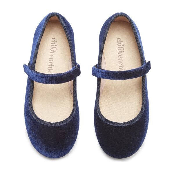 Velvet Mary Janes, Classic Navy Kids Girl Accessories Shoes