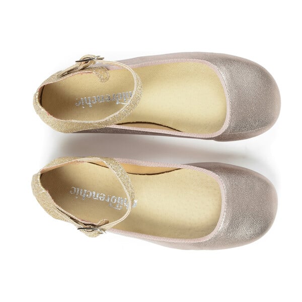 Mary Janes, Metallic Gold with Glitter Kids Girl Accessories Shoes