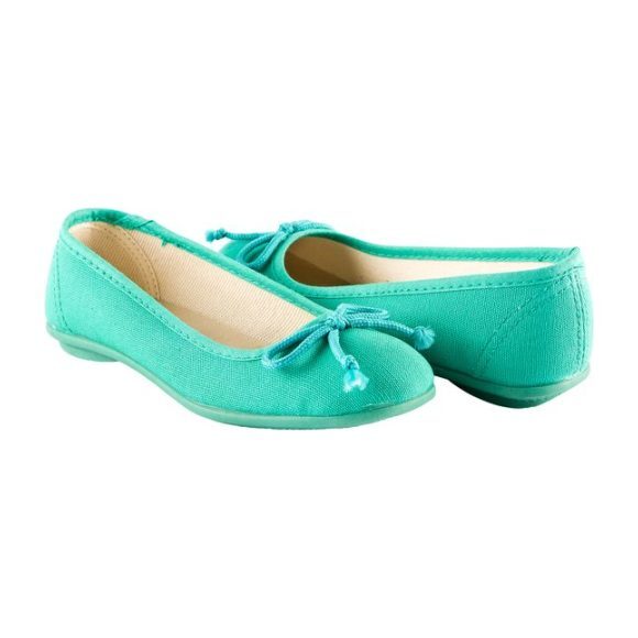 teal ballet slippers