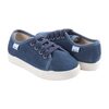 Suede Lace-Up Sneaker, Navy - Sneakers - 1 - thumbnail