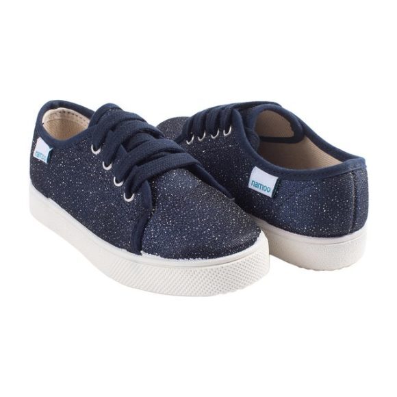 navy sparkly trainers