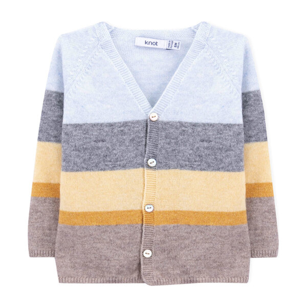 Wataru Knitted Jacket, Koji Stripes