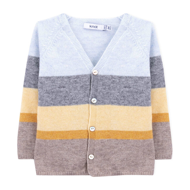 Wataru Knitted Jacket, Koji Stripes - Jackets - 1