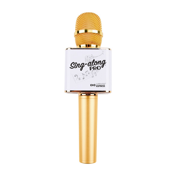 Sing-along Pro Bluetooth Karaoke Microphone & Speaker, Gold