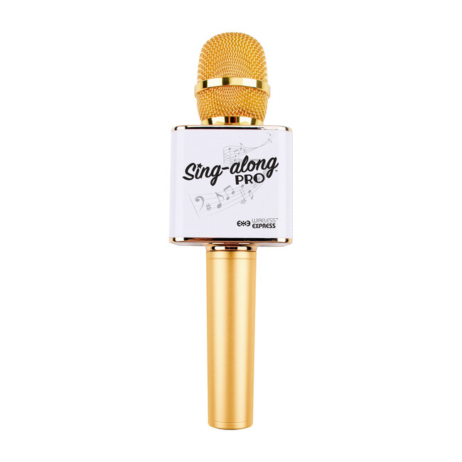Sing-along Pro Bluetooth Karaoke Microphone & Speaker, Gold - Musical - 1