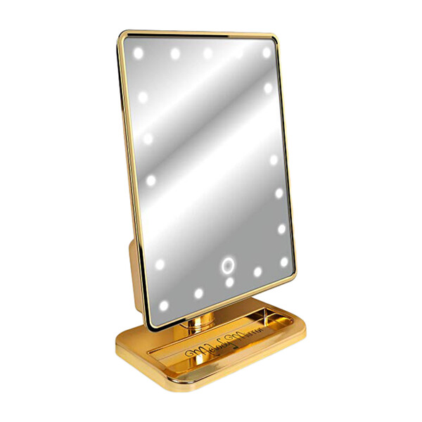 LED Vanity Mirror with Bluetooth Speakers, Gold Home Bath & Beauty